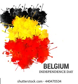 Vector illustration,banner or poster for independence day of belgium.