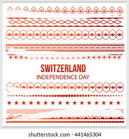 Vector illustration,banner or poster for independence day of switzerland.