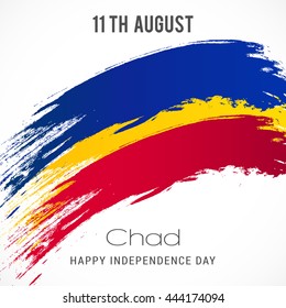Vector illustration,banner or poster for independence day of chad.
