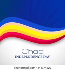 Vector illustration,banner or poster for independence day of chad.