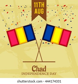 Vector illustration,banner or poster for independence day of chad.