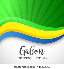 Vector illustration,banner or poster for independence day of gabon.