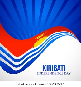 Vector illustration,banner or poster for Kiribati Independence Day.