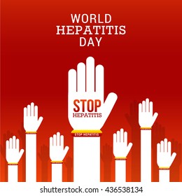 Vector illustration,banner or poster of world hepatitis day.