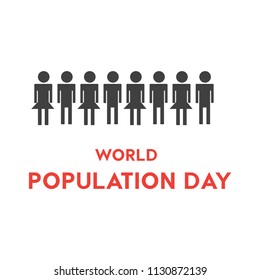 Vector illustration,banner or poster of world population day.