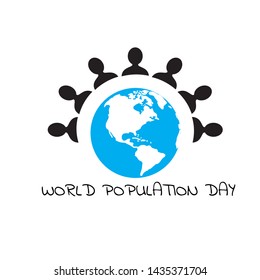 Vector illustration,banner or poster of world population day.