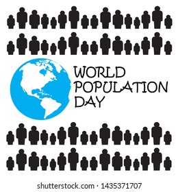 Vector illustration,banner or poster of world population day.
