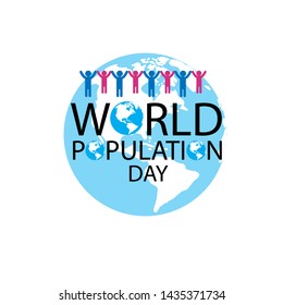 Vector illustration,banner or poster of world population day.