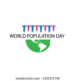 Vector illustration,banner or poster of world population day.