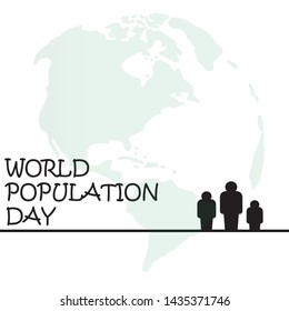 Vector illustration,banner or poster of world population day.