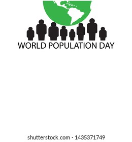 Vector illustration,banner or poster of world population day.