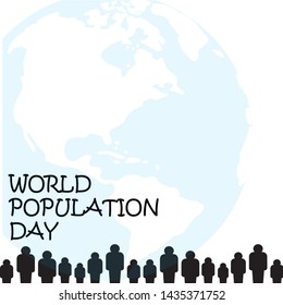 Vector illustration,banner or poster of world population day.