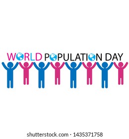 Vector illustration,banner or poster of world population day.