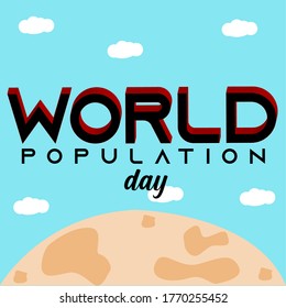 Vector illustration,banner or poster of world population day