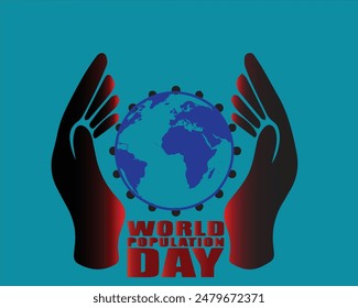 Vector illustration,banner or poster of world population day.paper cut style