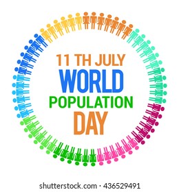 Vector illustration,banner or poster of world population day.