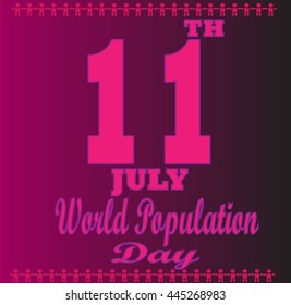 Vector illustration,banner or poster of world population day.