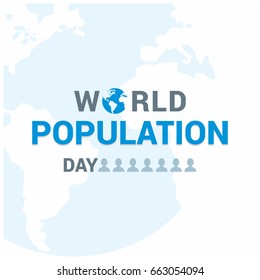 Vector illustration,banner or poster of world population day. White Background.