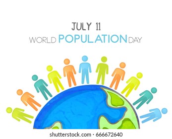 Vector illustration,banner or poster of world population day.