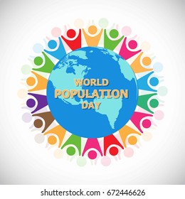 Vector illustration,banner or poster of world population day.