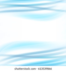 Vector illustration.Blue waves and lines on a white background.Abstract background.