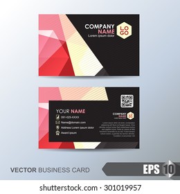 Vector illustration,business card template with abstract pattern