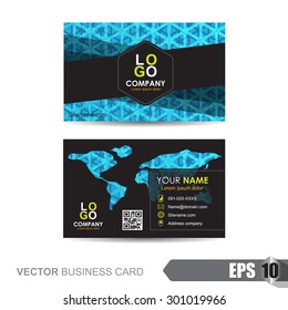 Vector illustration,business card template with abstract pattern