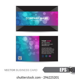 Vector illustration,business card template with clean and modern pattern