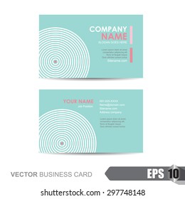 Vector illustration,business card template with clean and modern pattern