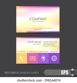 Vector illustration,business card template with clean and modern pattern