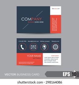 Vector illustration,business card template with clean and modern pattern