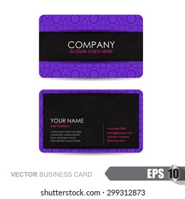 Vector illustration,business card template with clean and modern pattern