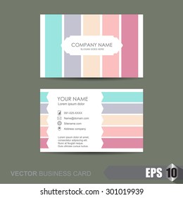 Vector illustration,business card template with clean and modern pattern
