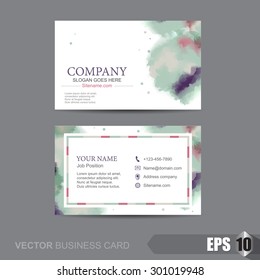 Vector illustration,business card template with clean and modern pattern