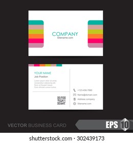 Vector illustration,business card template with clean and modern pattern