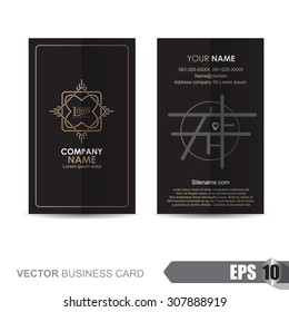 Vector illustration,business card template with clean and modern pattern