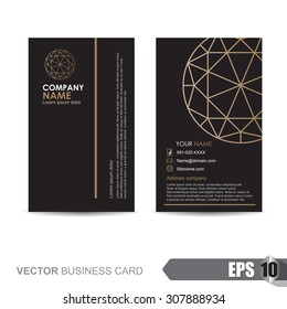 Vector illustration,business card template with clean and modern pattern