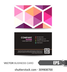 Vector illustration,business card template with clean and modern pattern