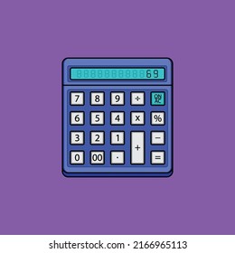 Vector Illustration-Calculator 12 digit number