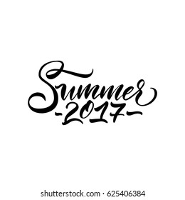 Vector illustration.Calligraphy.Typography card, image with lettering.Element for graphic design.Summer 2017.