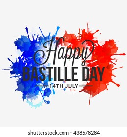 Vector illustration,card,banner or poster for the French National Day.Happy Bastille Day.