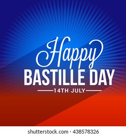 Vector illustration,card,banner or poster for the French National Day.Happy Bastille Day.