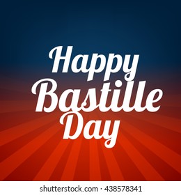 Vector illustration,card,banner or poster for the French National Day.Happy Bastille Day.