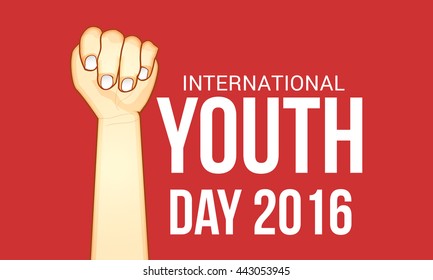 Vector illustration,card,banner or poster for international youth day.