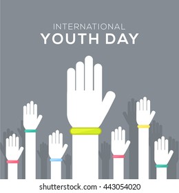 Vector illustration,card,banner or poster for international youth day. Vector illustration,card,banner or poster for international youth day.