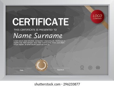 Vector illustration,certificate template with clean and modern pattern