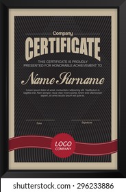Vector illustration,certificate template with clean and modern pattern