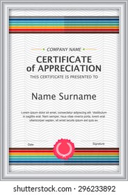 Vector illustration,certificate template with clean and modern pattern