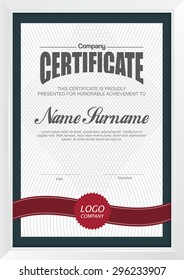 Vector illustration,certificate template with clean and modern pattern
