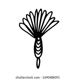 Ilustración vectorial.Planta abstracta de cierre sobre fondo blanco aislado.